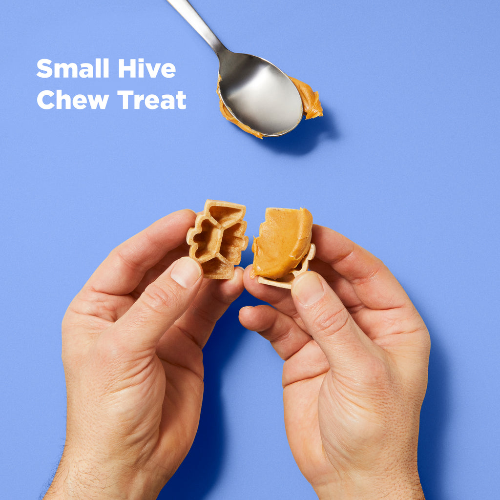 Chew treat with peanut butter
